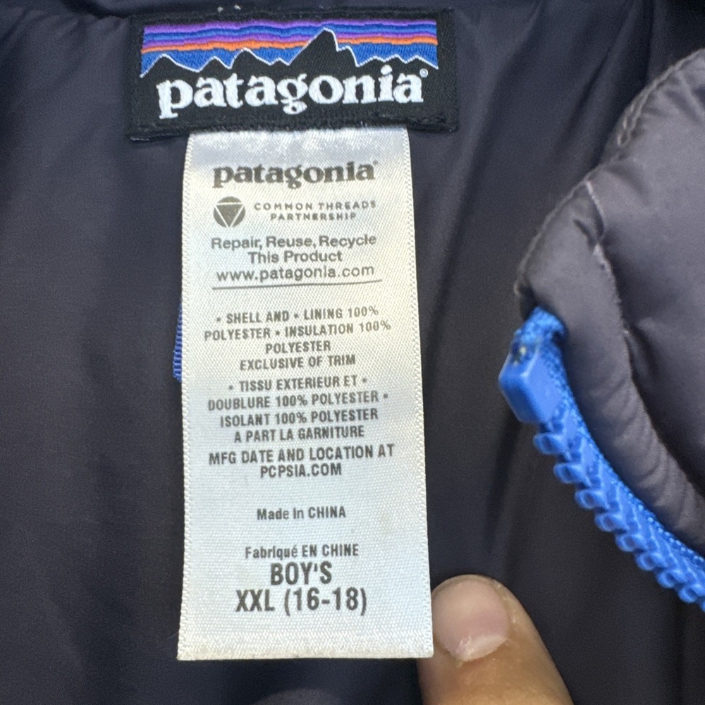 Patagonia Youth 2-1 Everyday Winter Jacket XXL Youth 16-18 Blue/Navy - Picture 3 of 11